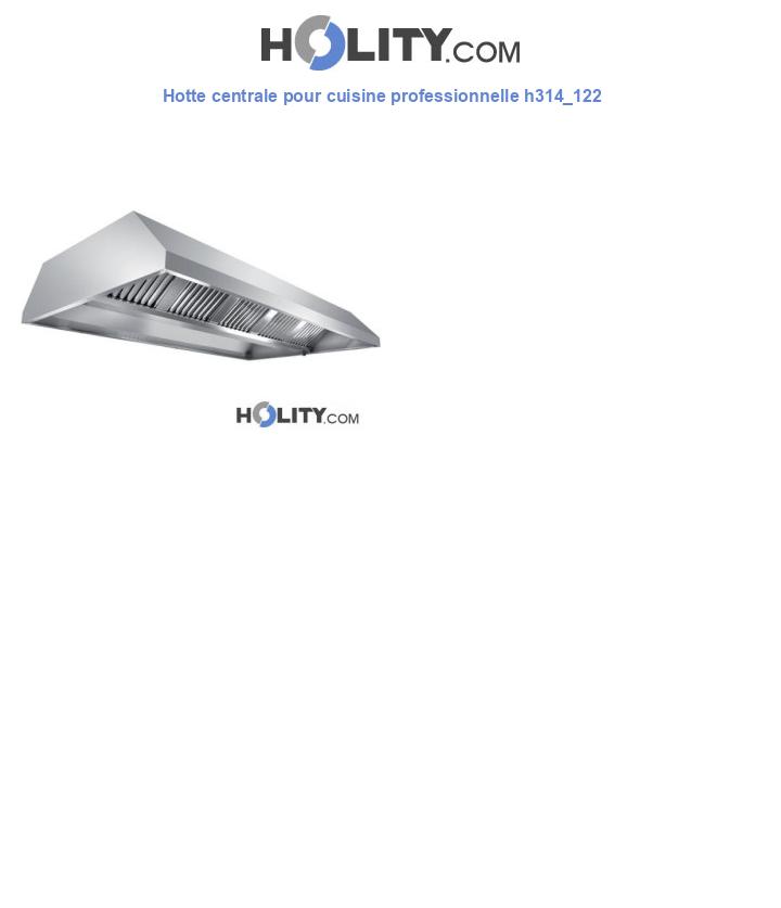 Hotte centrale pour cuisine professionnelle h314_122