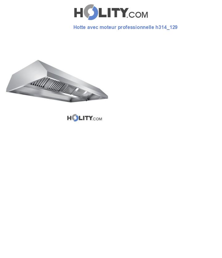 Hotte avec moteur professionnelle h314_129