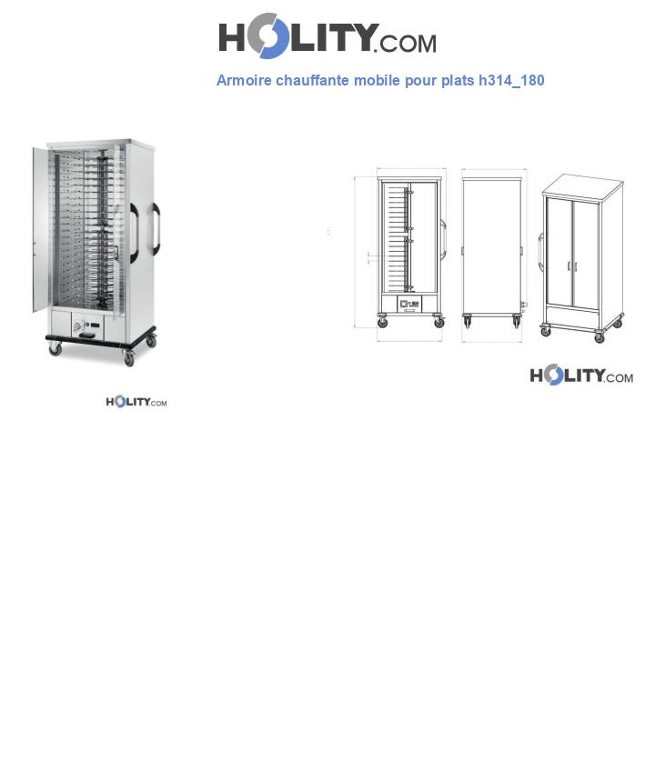 Armoire chauffante mobile pour plats h314_180