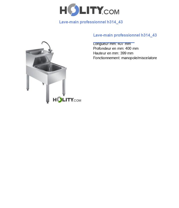 Lave-main professionnel h314_43