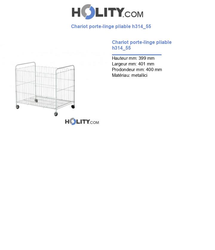 Chariot porte-linge pliable h314_55