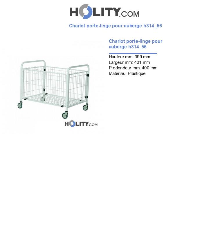 Chariot porte-linge pour auberge h314_56