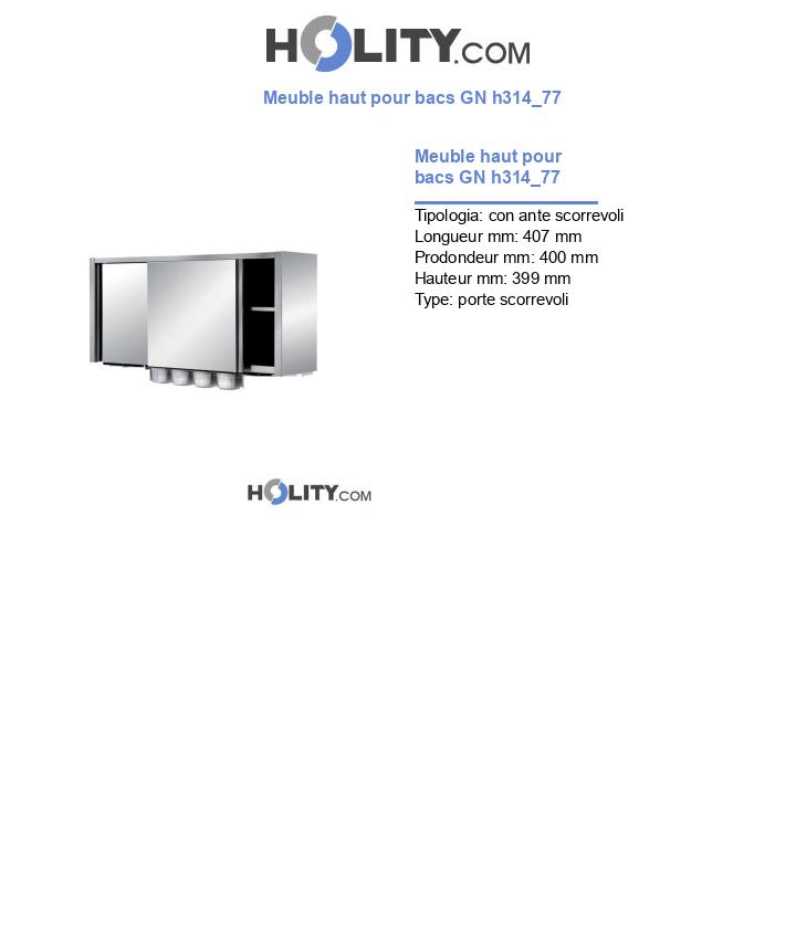 Meuble haut pour bacs GN h314_77