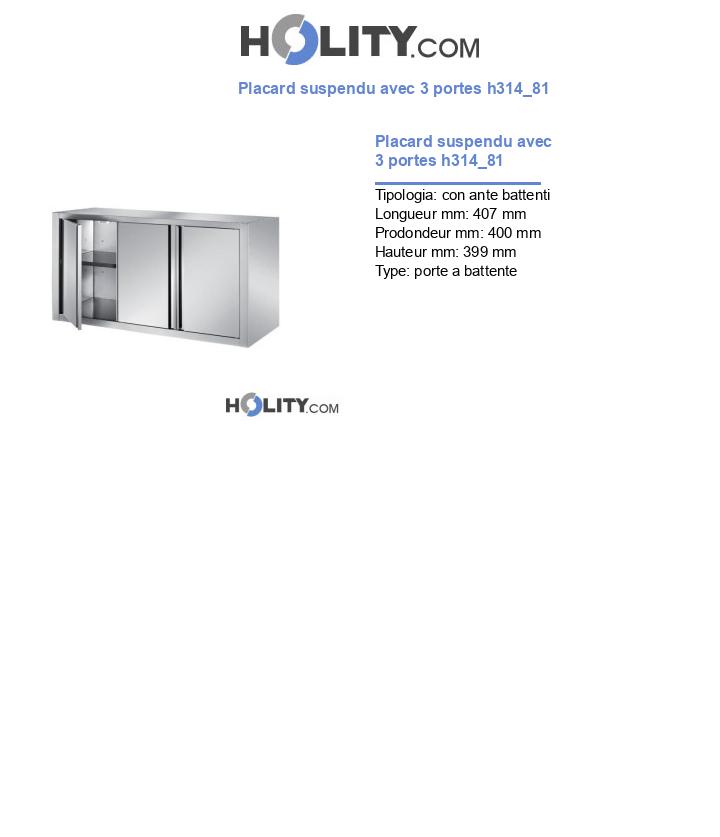 Placard suspendu avec 3 portes h314_81