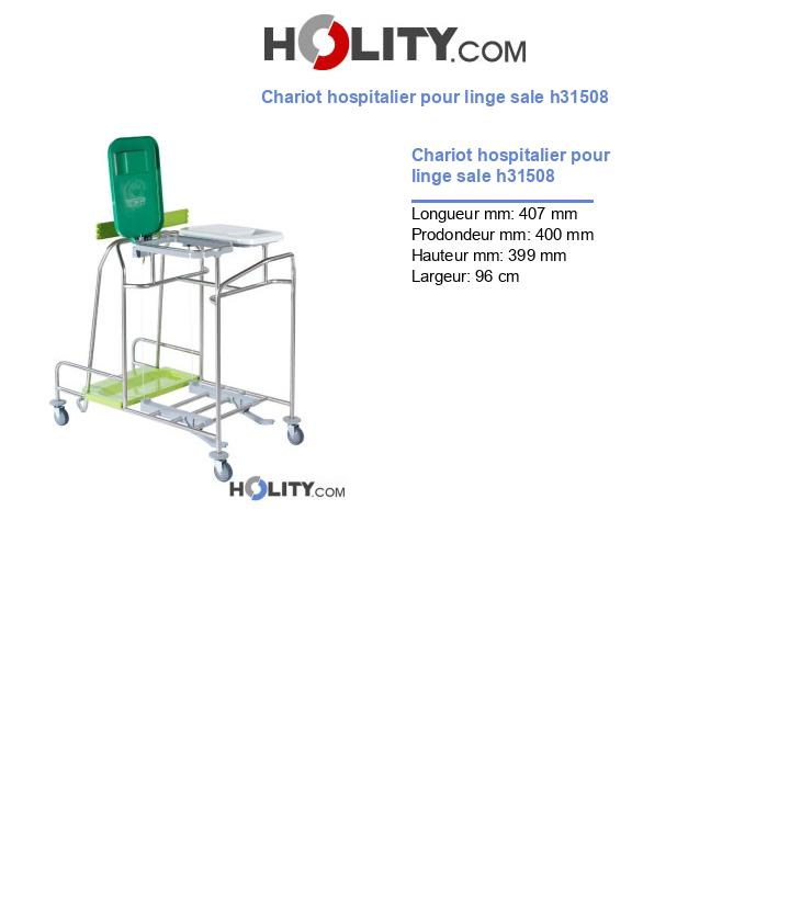 Chariot hospitalier pour linge sale h31508