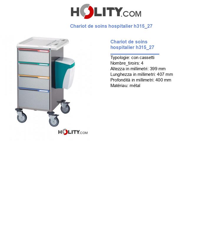 Chariot de soins hospitalier h315_27