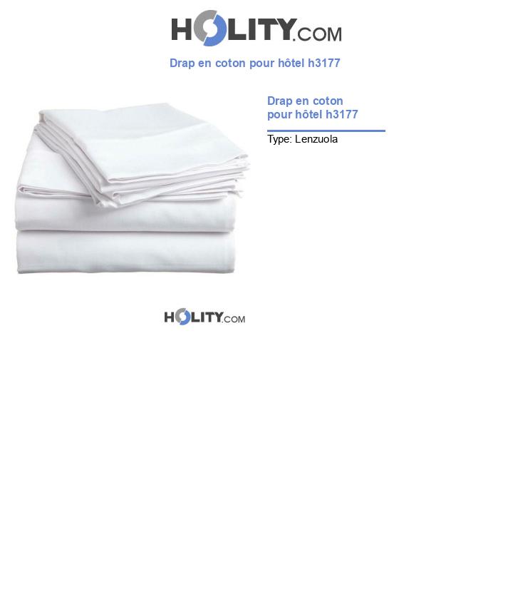 Drap en coton pour hôtel h3177