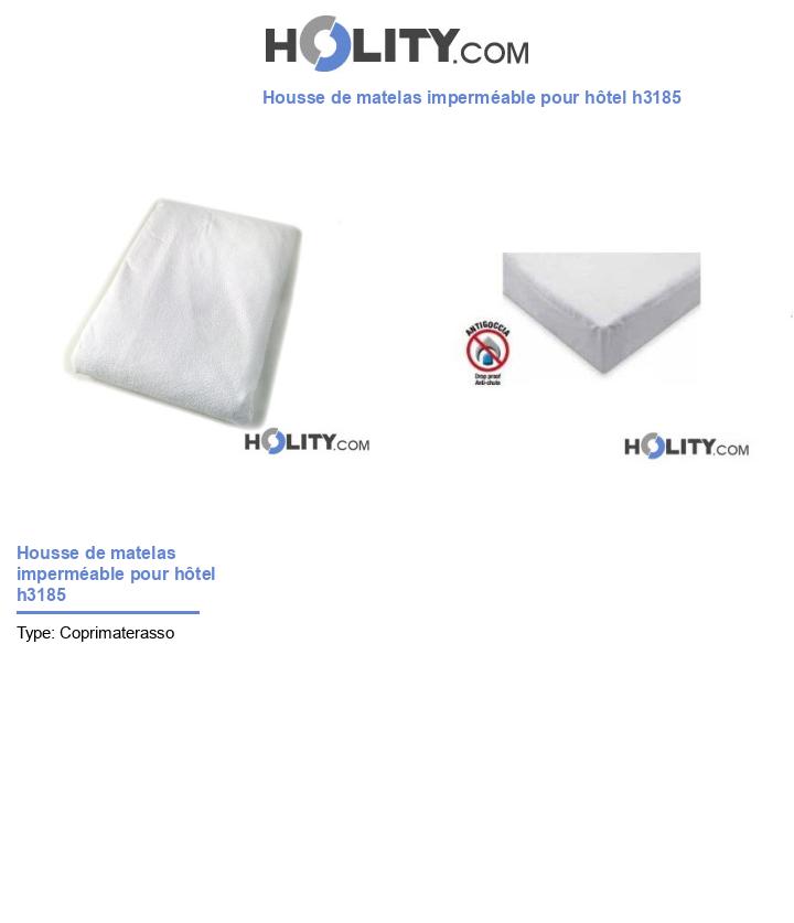 Housse de matelas imperméable pour hôtel h3185