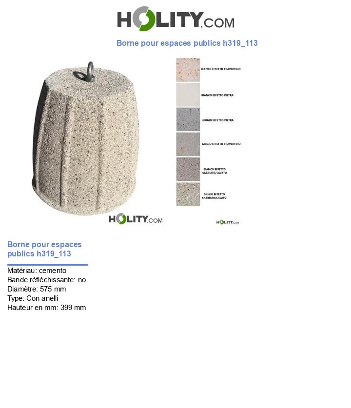 Borne pour espaces publics h319_113