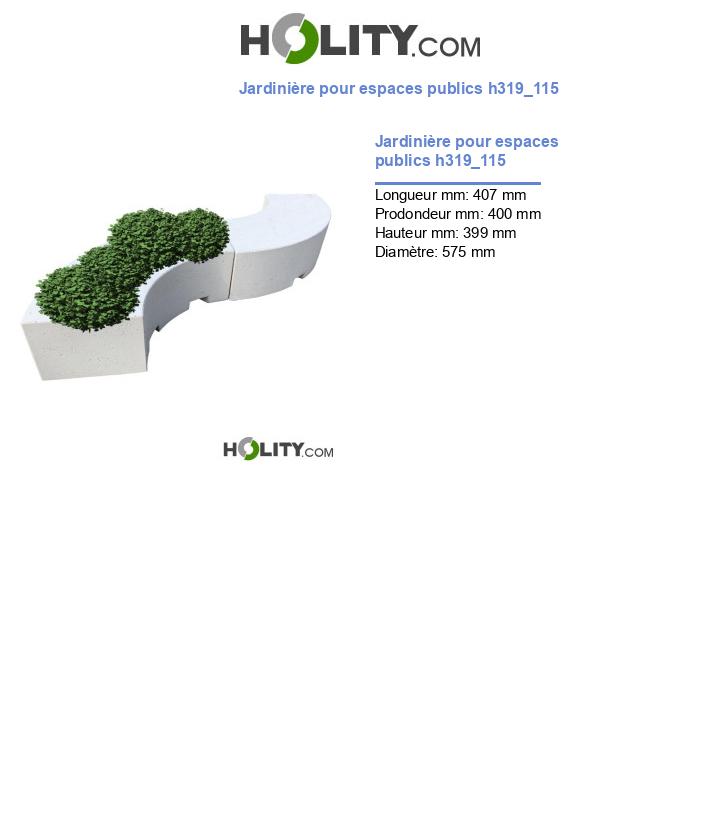 Jardinière pour espaces publics h319_115