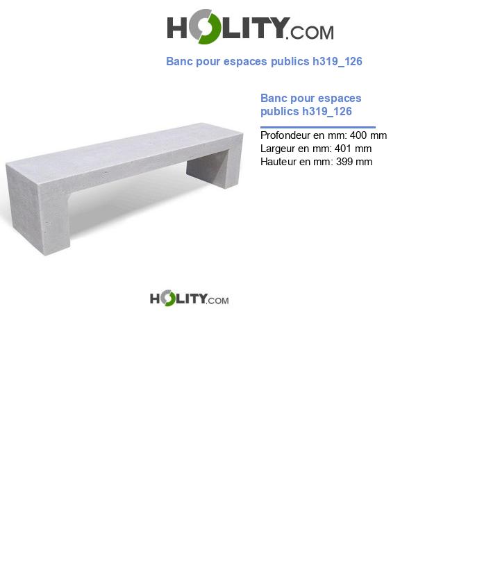 Banc pour espaces publics h319_126