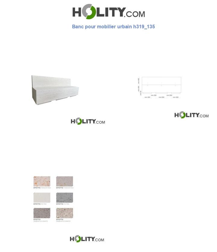 Banc pour mobilier urbain h319_135
