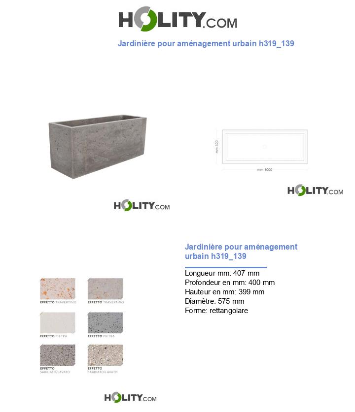 Jardinière pour aménagement urbain h319_139