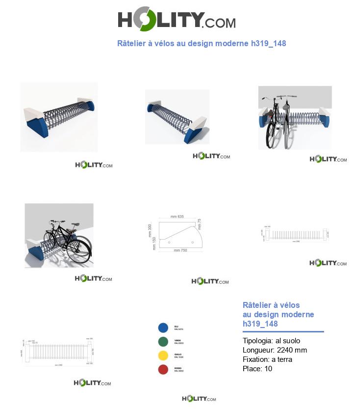 Râtelier à vélos au design moderne h319_148