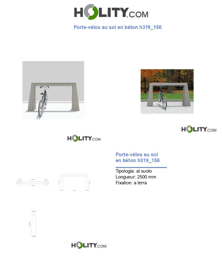 Porte-vélos au sol en béton h319_156