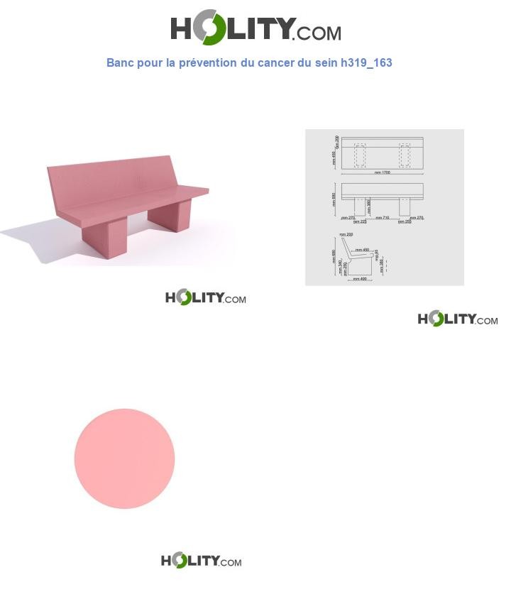Banc pour la prévention du cancer du sein h319_163