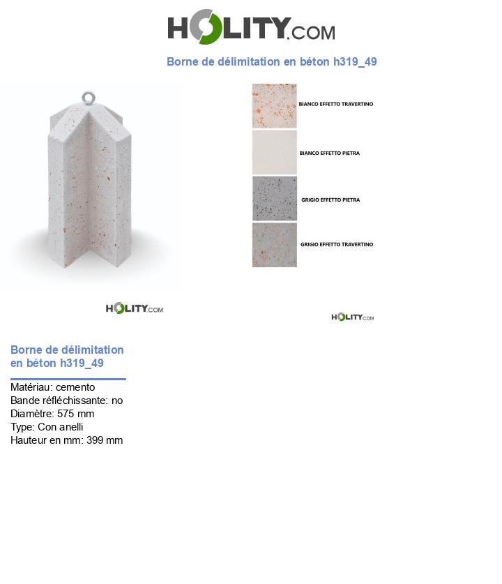 Borne de délimitation en béton h319_49
