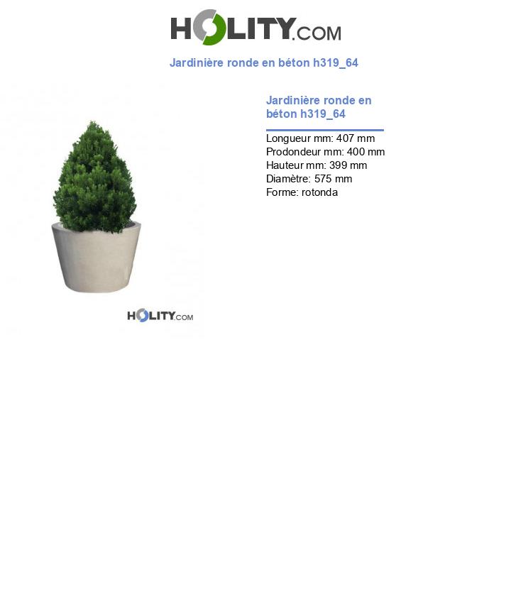 Jardinière ronde en béton h319_64