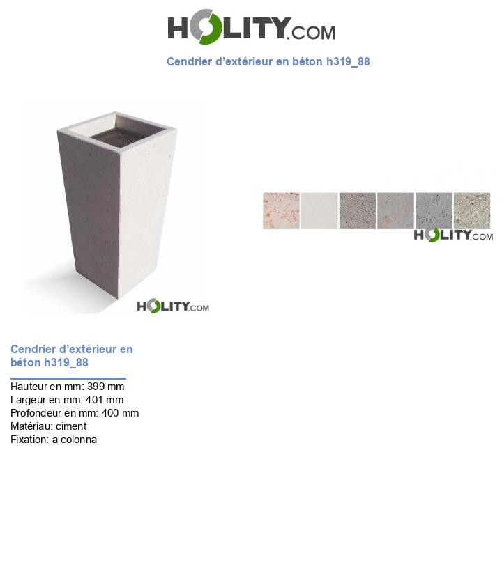 Cendrier d’extérieur en béton h319_88
