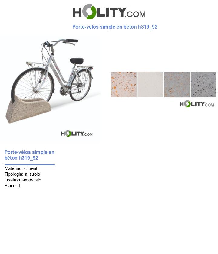 Porte-vélos simple en béton h319_92