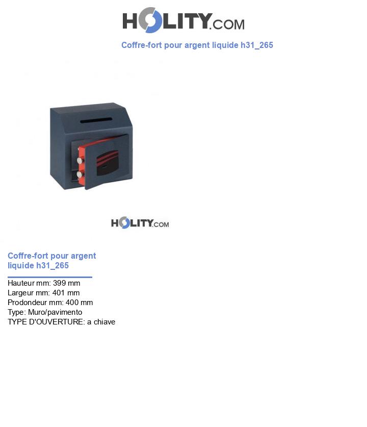 Coffre-fort pour argent liquide h31_265