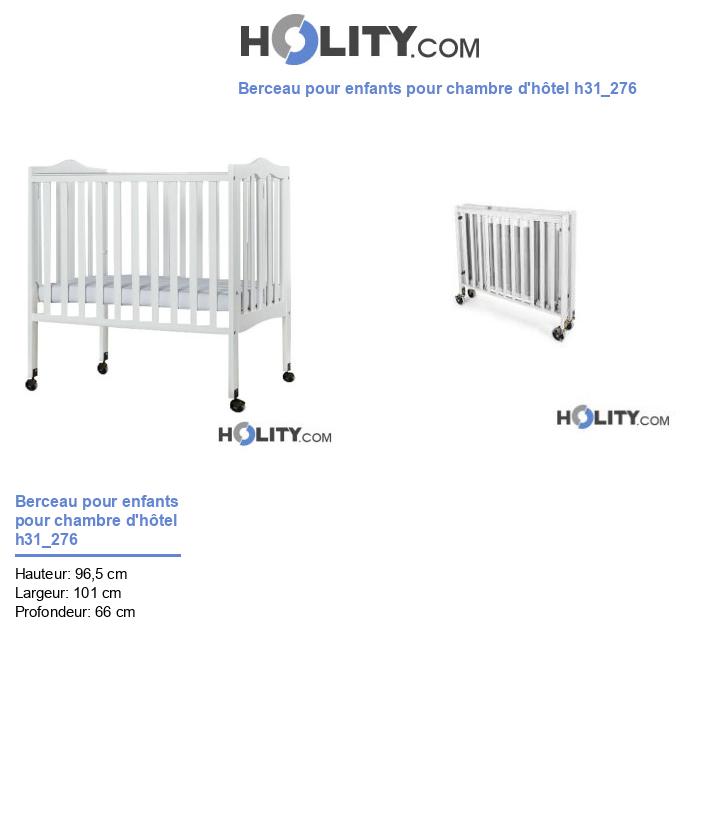 Berceau pour enfants pour chambre d'hôtel h31_276