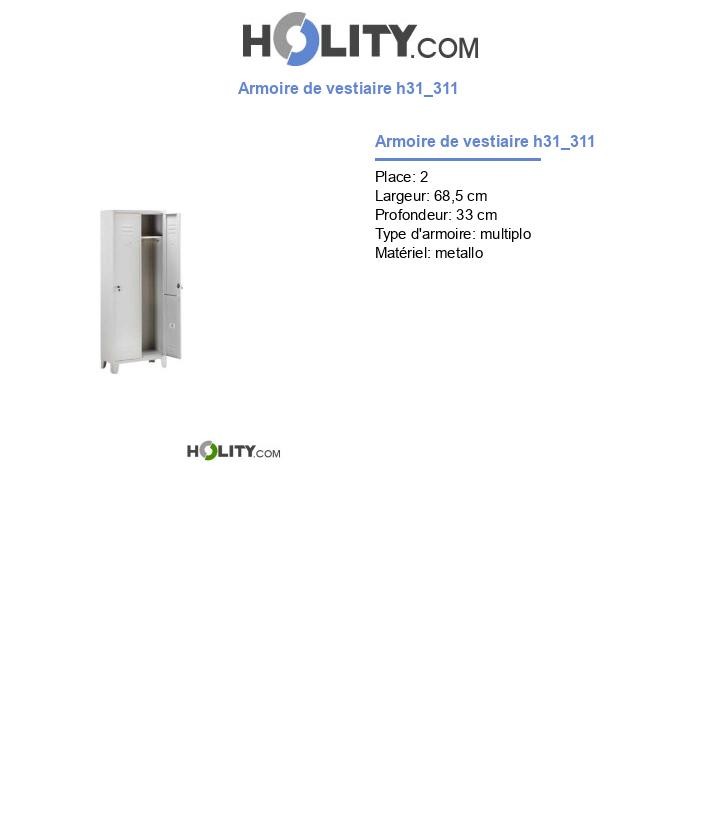 Armoire de vestiaire h31_311