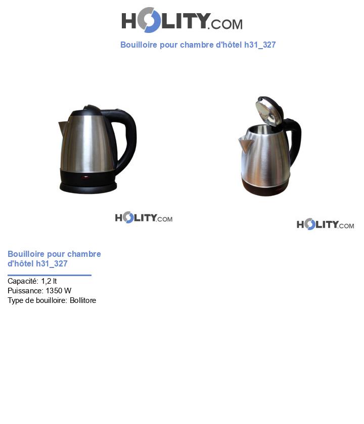 Bouilloire pour chambre d'hôtel h31_327