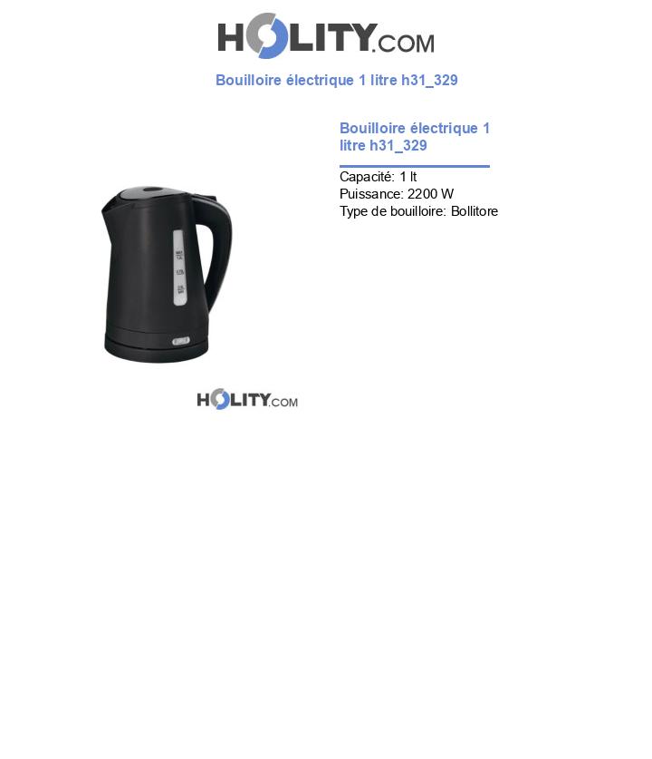 Bouilloire électrique 1 litre h31_329