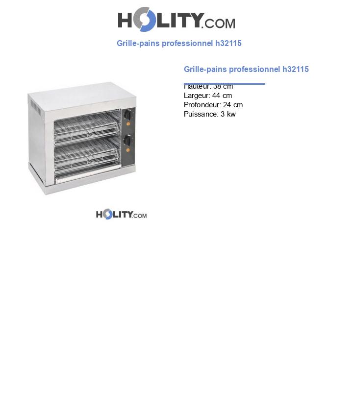 Grille-pains professionnel h32115