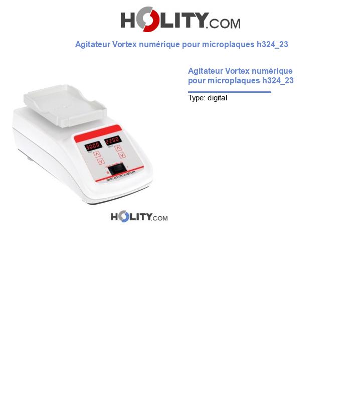 Agitateur Vortex numérique pour microplaques h324_23