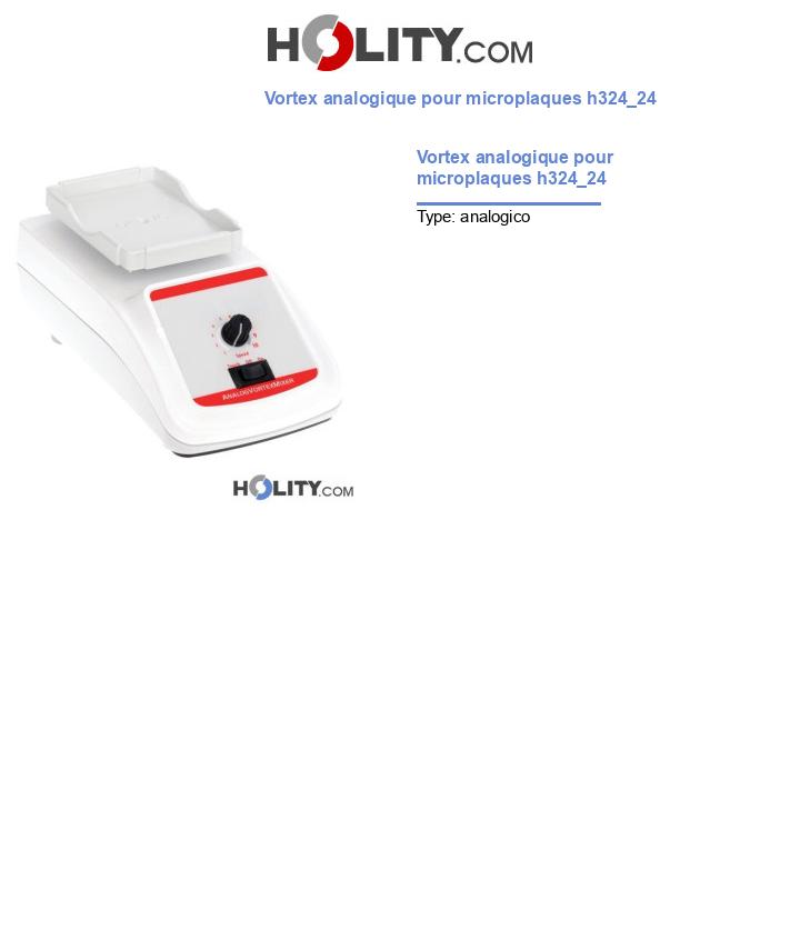 Vortex analogique pour microplaques h324_24