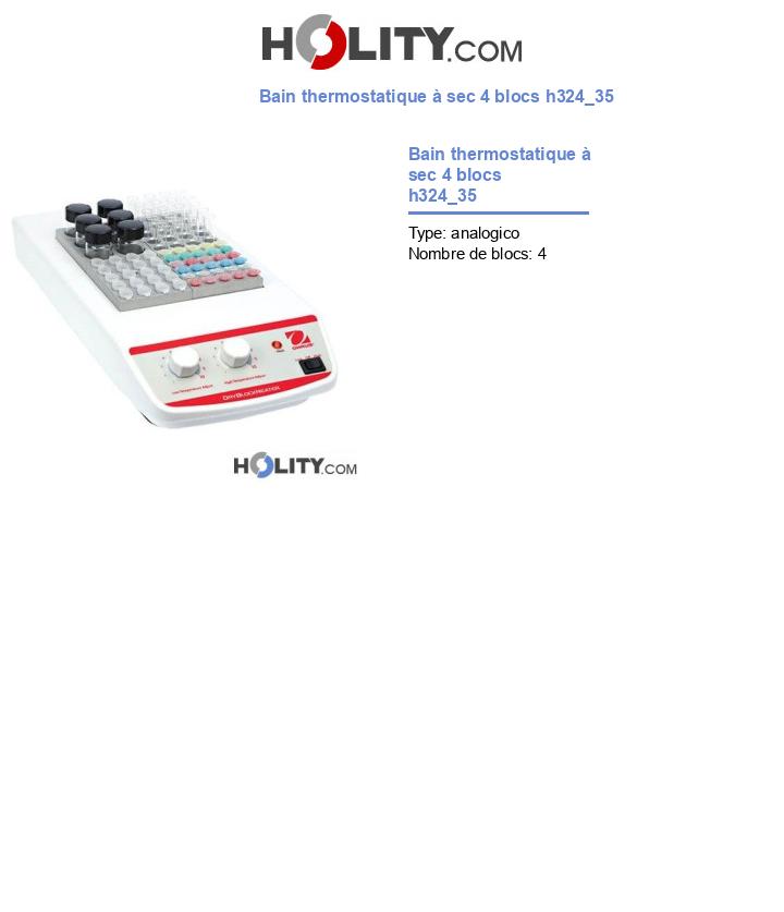 Bain thermostatique à sec 4 blocs h324_35