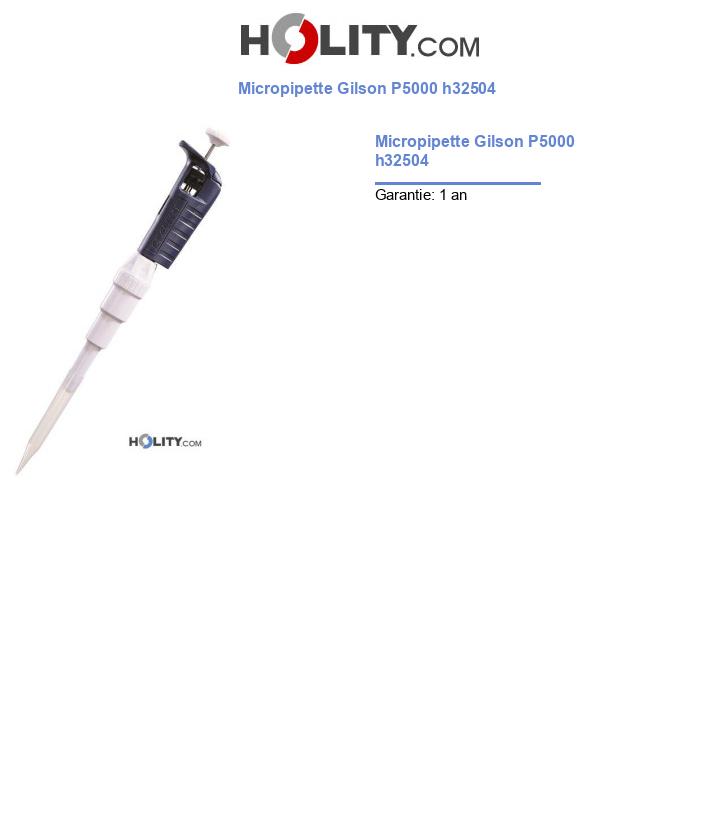 Micropipette Gilson P5000 h32504