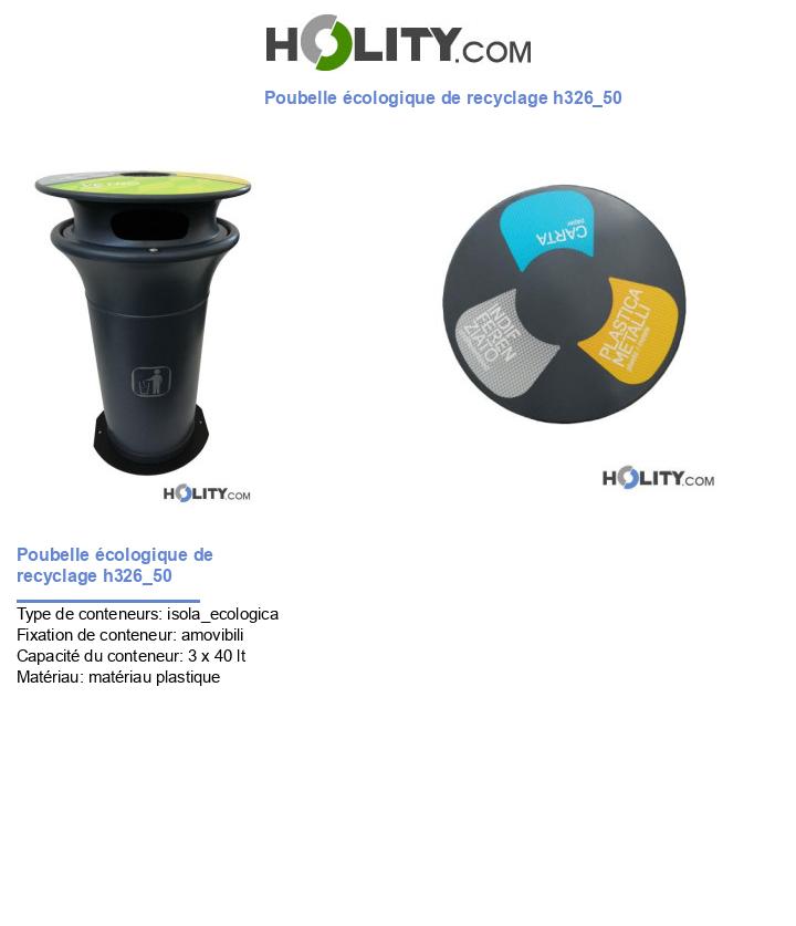 Poubelle écologique de recyclage h326_50
