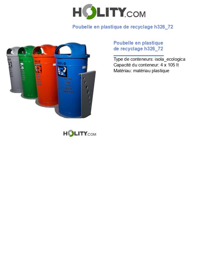 Poubelle en plastique de recyclage h326_72