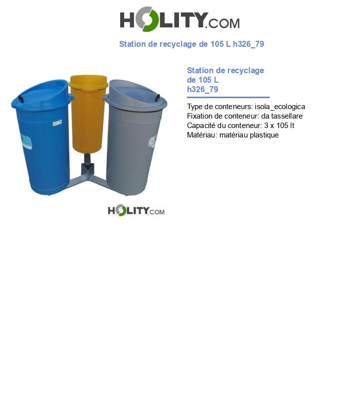 Station de recyclage de 105 L h326_79