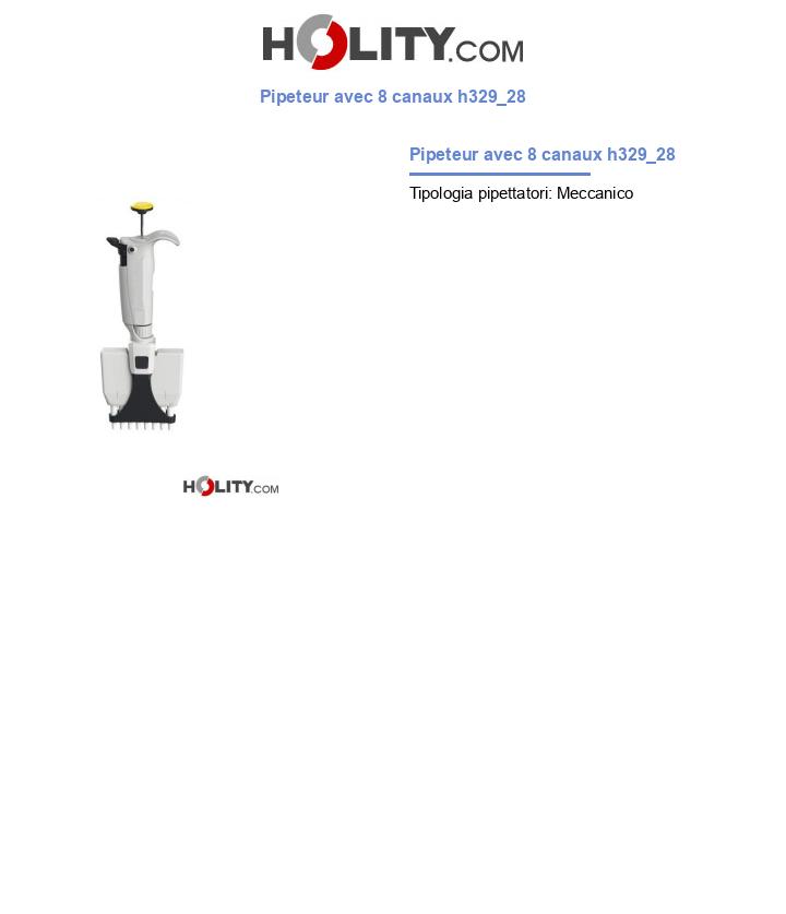 Pipeteur avec 8 canaux h329_28