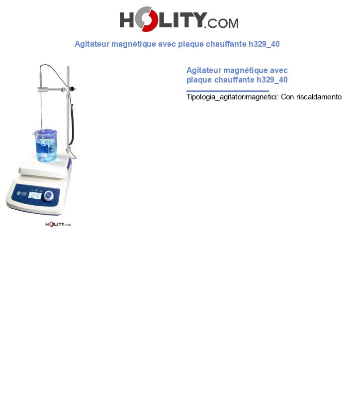 Agitateur magnétique avec plaque chauffante h329_40