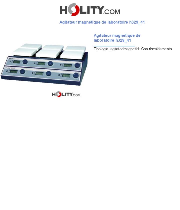 Agitateur magnétique de laboratoire h329_41