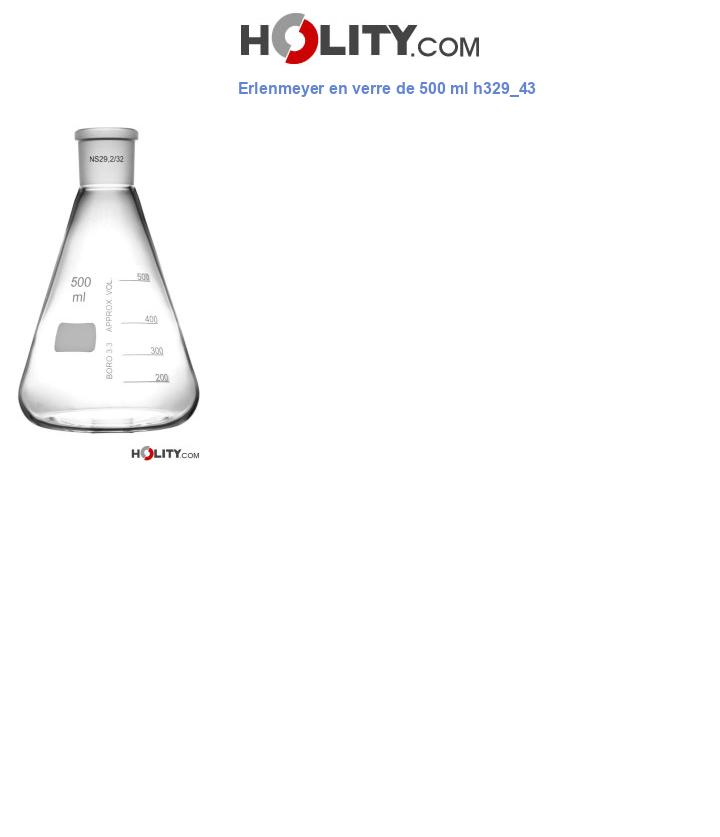 Erlenmeyer en verre de 500 ml h329_43