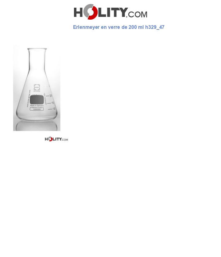 Erlenmeyer en verre de 200 ml h329_47