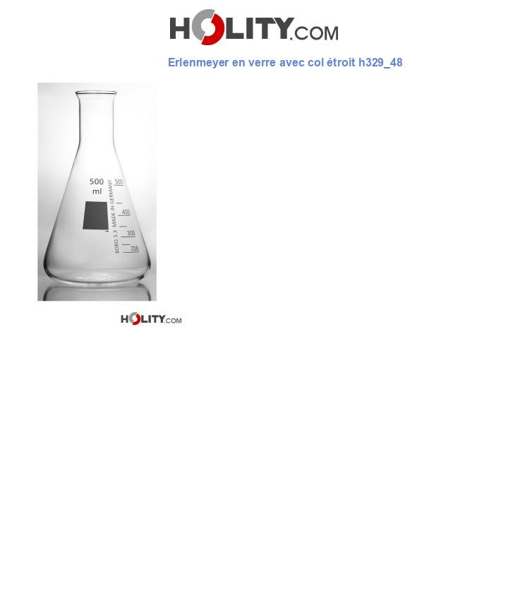 Erlenmeyer en verre avec col étroit h329_48