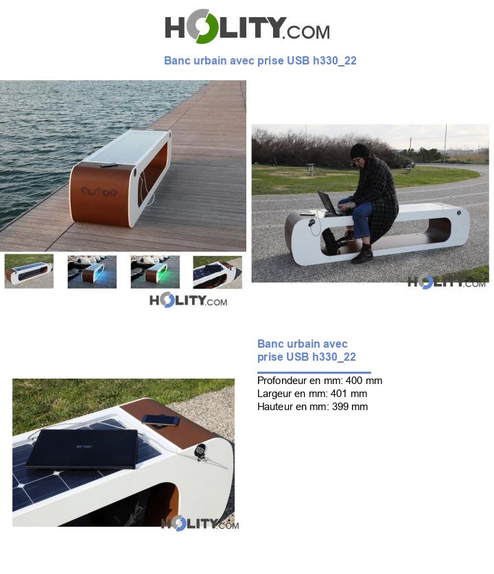 Banc urbain avec prise USB h330_22