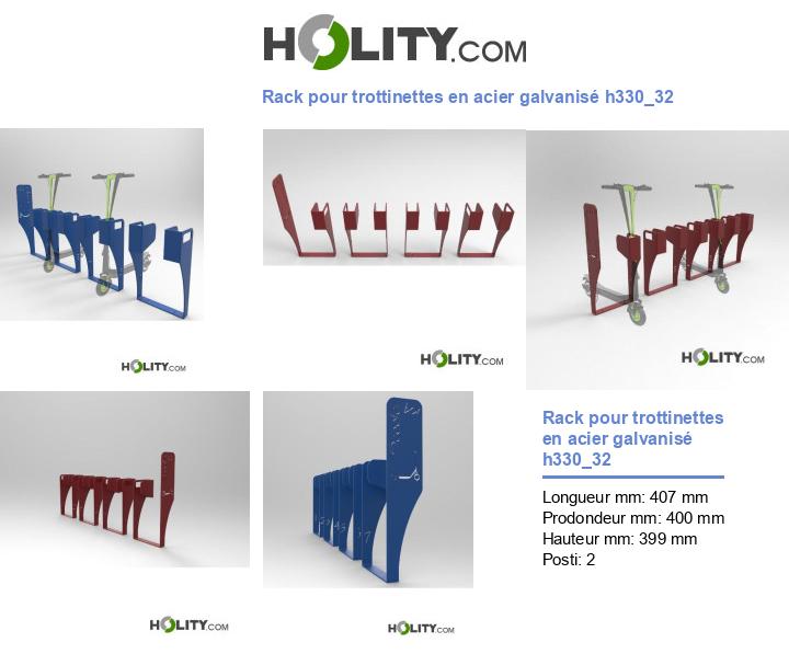 Rack pour trottinettes en acier galvanisé h330_32