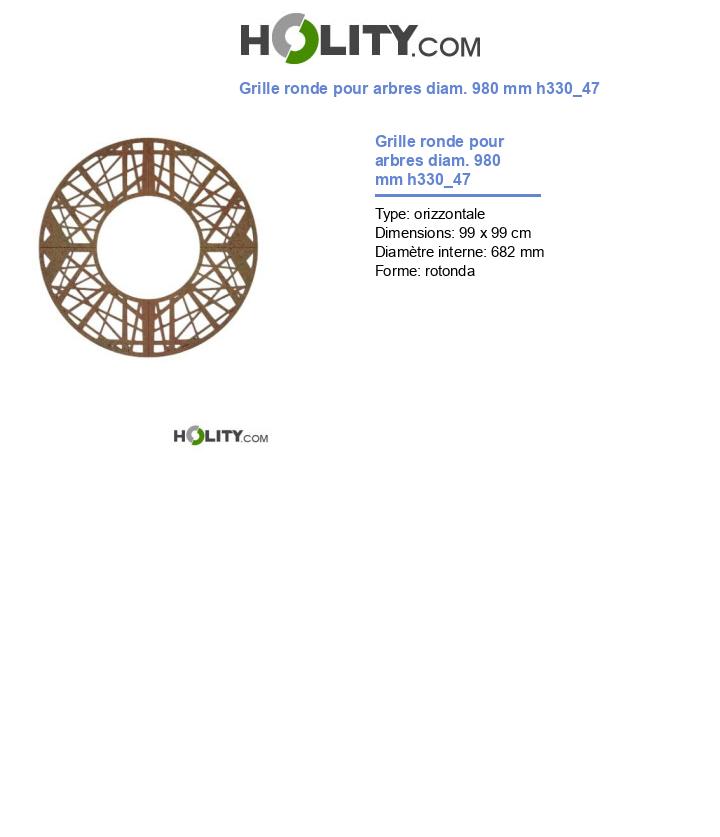 Grille ronde pour arbres diam. 980 mm h330_47