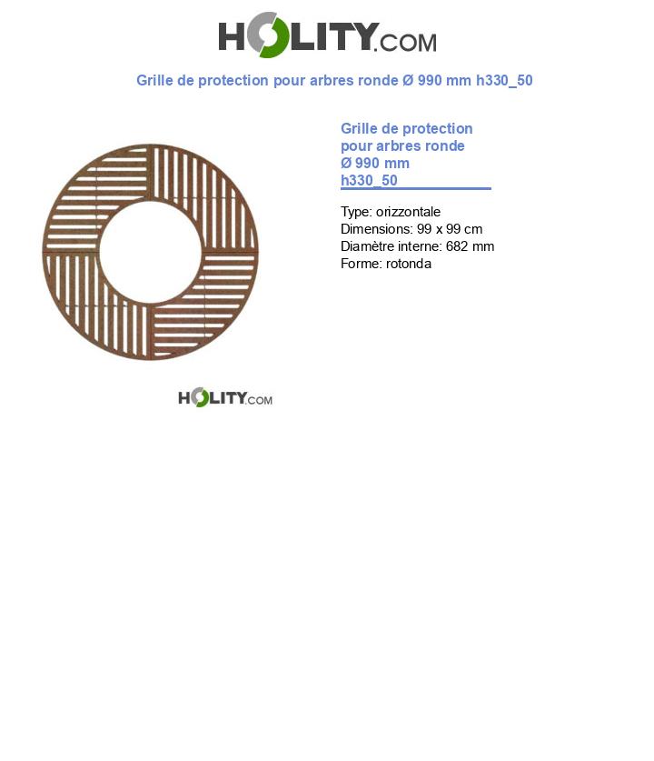 Grille de protection pour arbres ronde Ø 990 mm h330_50
