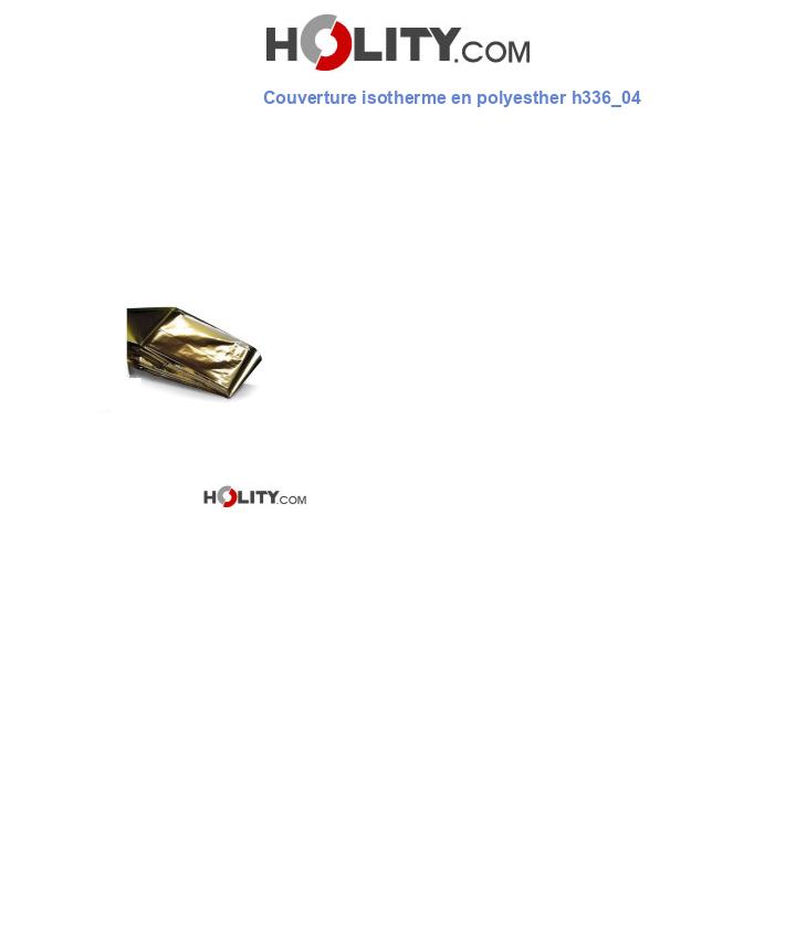 Couverture isotherme en polyesther h336_04