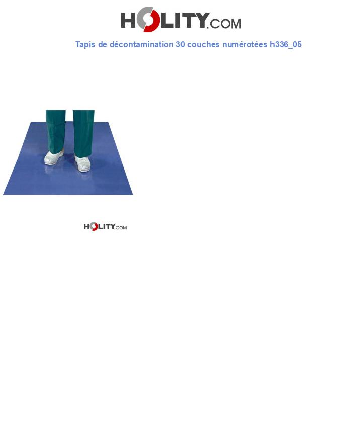 Tapis de décontamination 30 couches numérotées h336_05