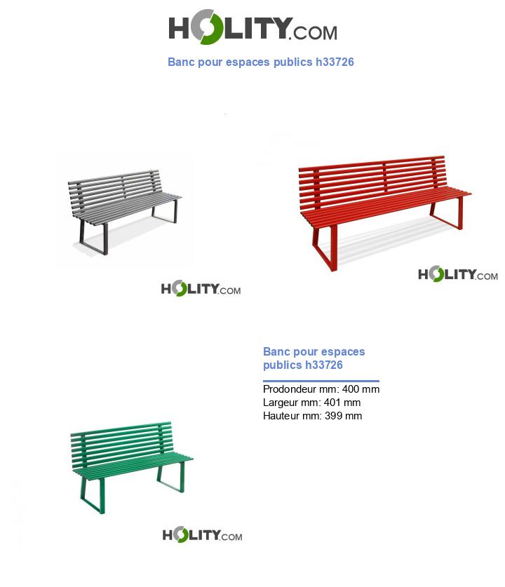 Banc pour espaces publics h33726